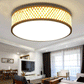 Round Bamboo Wicker Rattan Acrylic LED Ceiling Light by Artisan Living-4