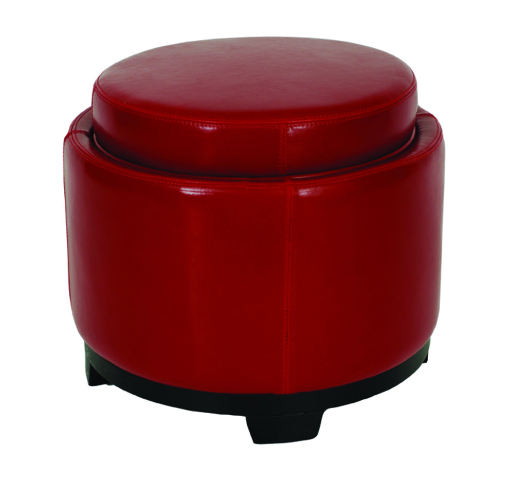 Safavieh Round Storage Tray Ottoman | Ottomans | Modishstore - 1