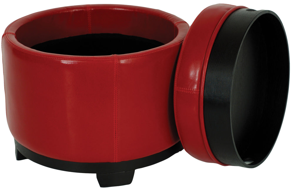 Safavieh Round Storage Tray Ottoman | Ottomans | Modishstore - 17