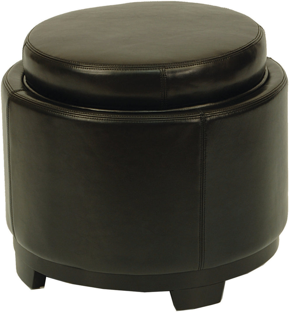 Safavieh Round Storage Tray Ottoman | Ottomans | Modishstore - 9