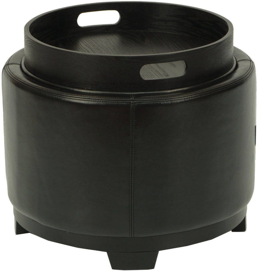 Safavieh Round Storage Tray Ottoman | Ottomans | Modishstore - 21