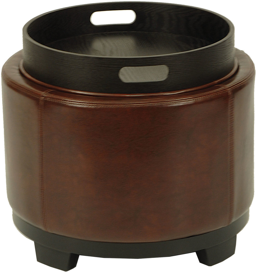 Safavieh Round Storage Tray Ottoman | Ottomans | Modishstore - 28