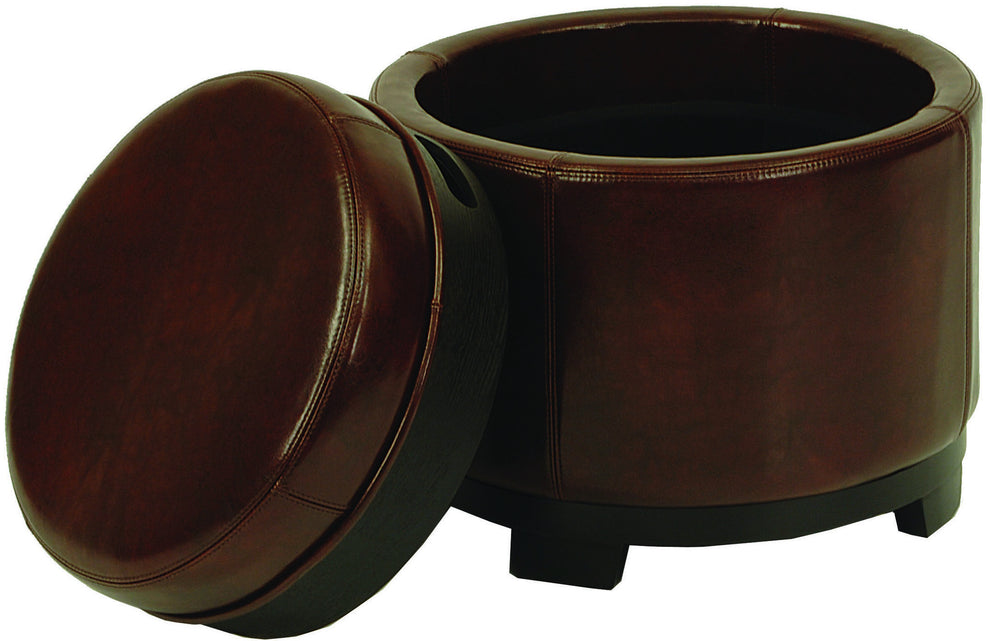 Safavieh Round Storage Tray Ottoman | Ottomans | Modishstore - 29