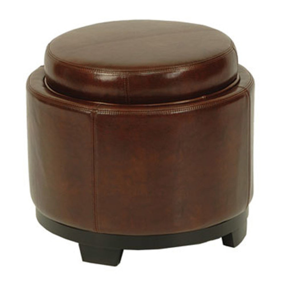 Safavieh Round Storage Tray Ottoman | Ottomans | Modishstore - 10