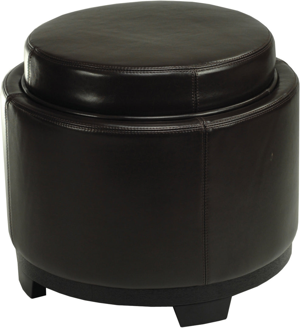 Safavieh Round Storage Tray Ottoman | Ottomans | Modishstore - 37