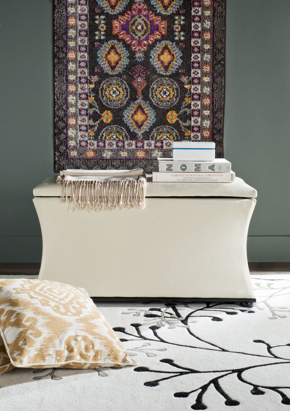 Safavieh Aroura Storage Bench | Benches | Modishstore - 1