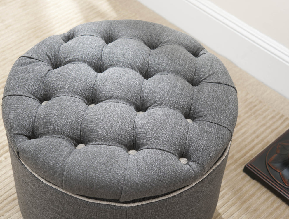 Safavieh Amelia Tufted Storage Ottoman | Ottomans | Modishstore - 21