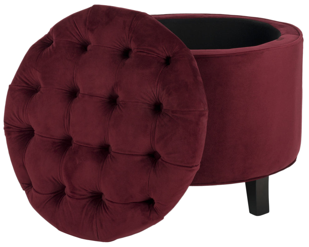Safavieh Amelia Tufted Storage Ottoman | Ottomans | Modishstore - 55