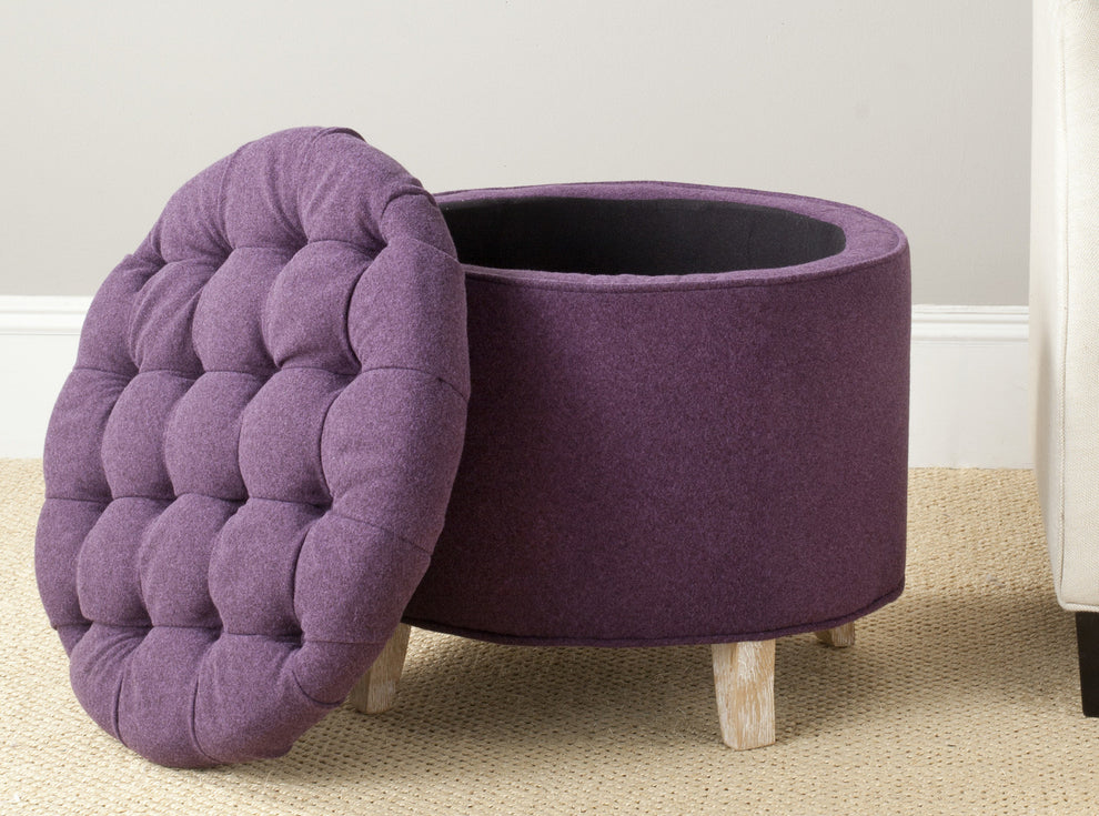 Safavieh Amelia Tufted Storage Ottoman | Ottomans | Modishstore - 68