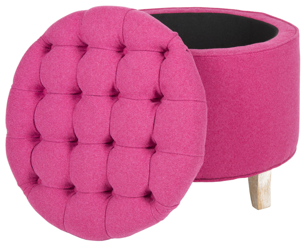 Safavieh Amelia Tufted Storage Ottoman | Ottomans | Modishstore - 72