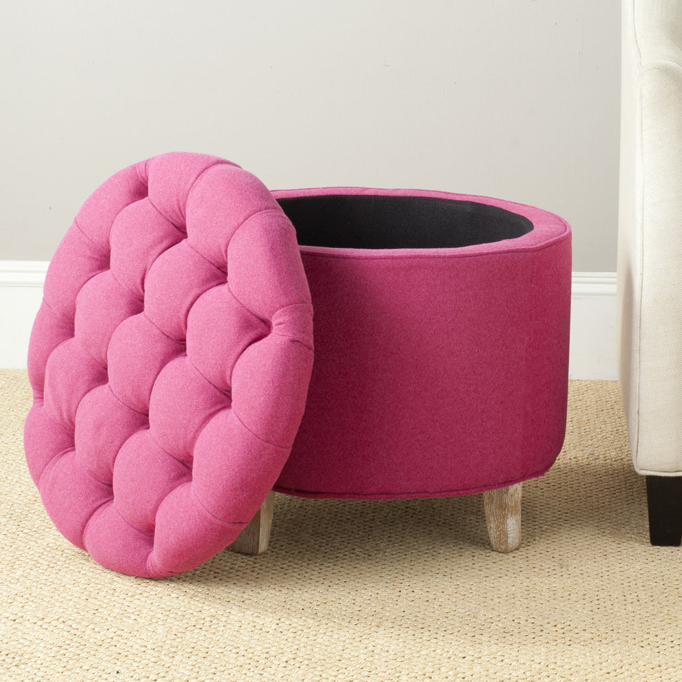 Safavieh Amelia Tufted Storage Ottoman | Ottomans | Modishstore - 71