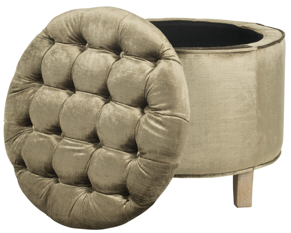 Safavieh Amelia Tufted Storage Ottoman | Ottomans | Modishstore - 78