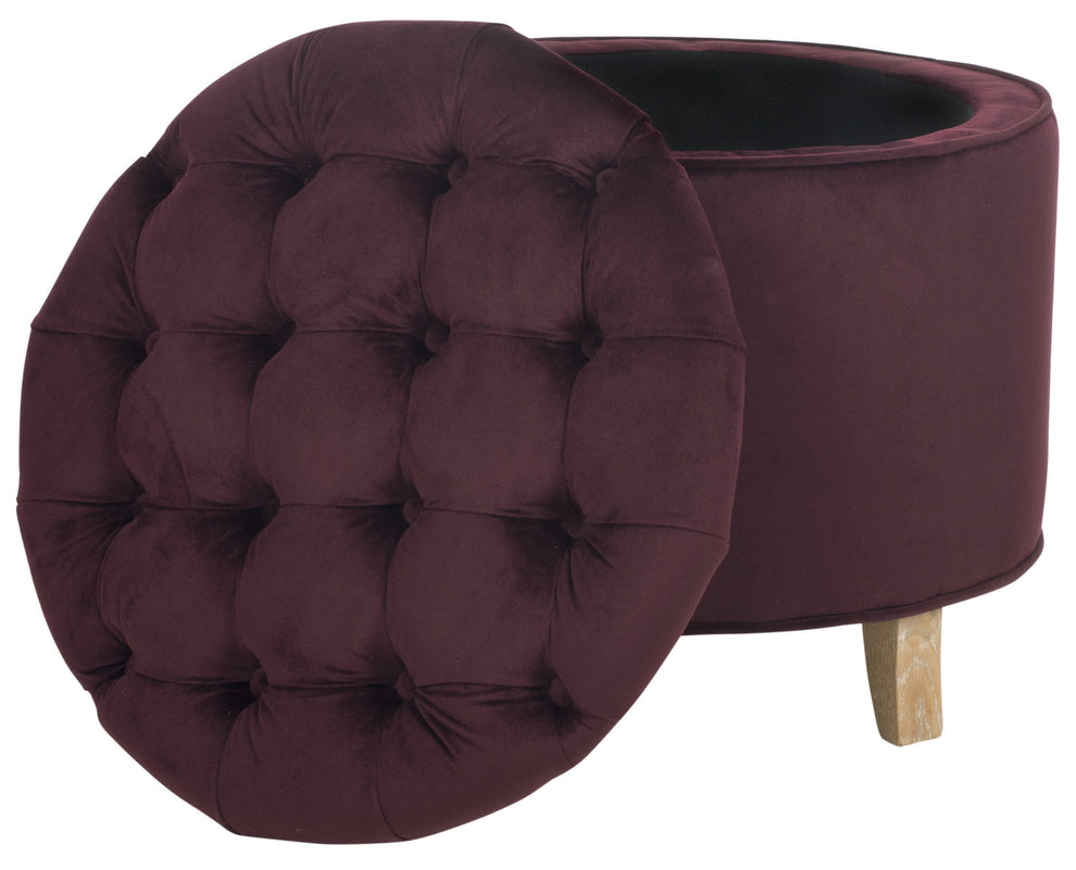 Safavieh Amelia Tufted Storage Ottoman | Ottomans | Modishstore - 82