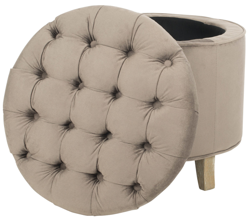 Safavieh Amelia Tufted Storage Ottoman | Ottomans | Modishstore - 84