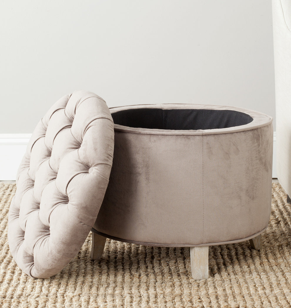 Safavieh Amelia Tufted Storage Ottoman | Ottomans | Modishstore - 83