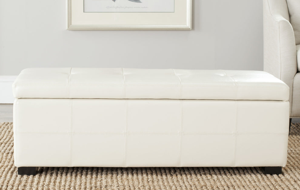 Safavieh Maiden Tufted Storage Bench Lg | Benches | Modishstore - 1