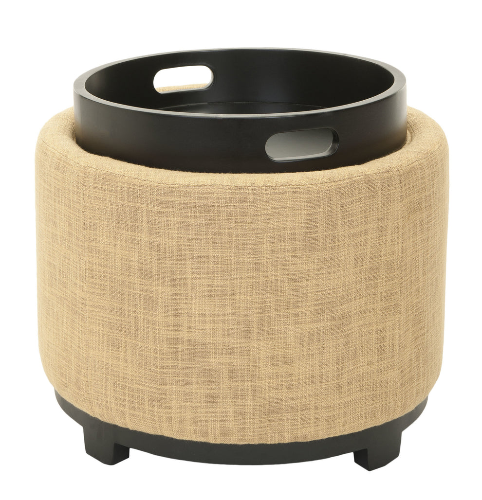Safavieh Chelsea Round Tray Ottoman | Ottomans | Modishstore - 24