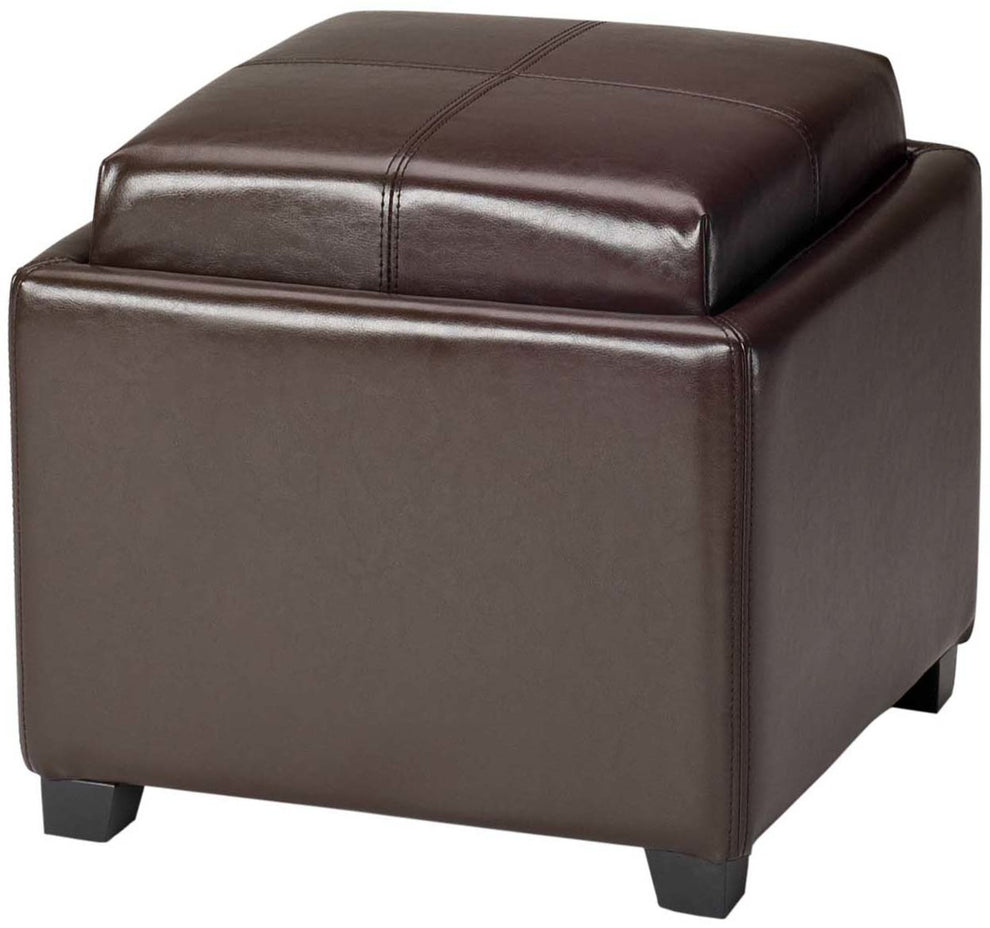Safavieh Harrison Single Tray Ottoman | Ottomans | Modishstore - 2