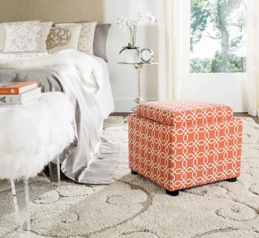 Safavieh Harrison Single Tray Ottoman | Ottomans | Modishstore - 104