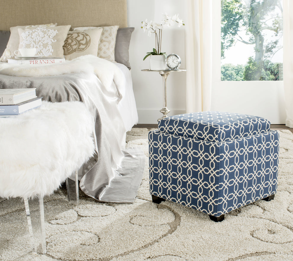 Safavieh Harrison Single Tray Ottoman | Ottomans | Modishstore - 109
