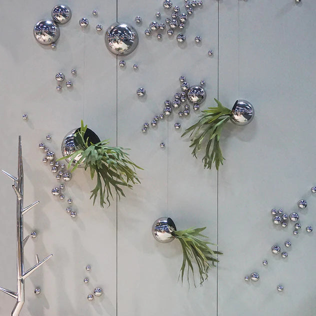 Stainless Steel 10"D Half Ball By Gold Leaf Design Group | Wall Art | Modishstore - 4