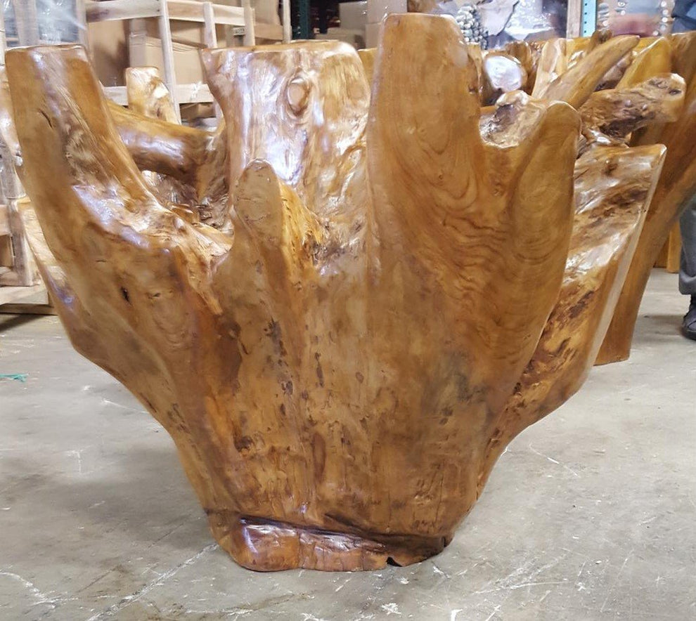 Garden Age Supply Habini Teak Root Dining Table - No glass top | Dining Tables | Modishstore-4