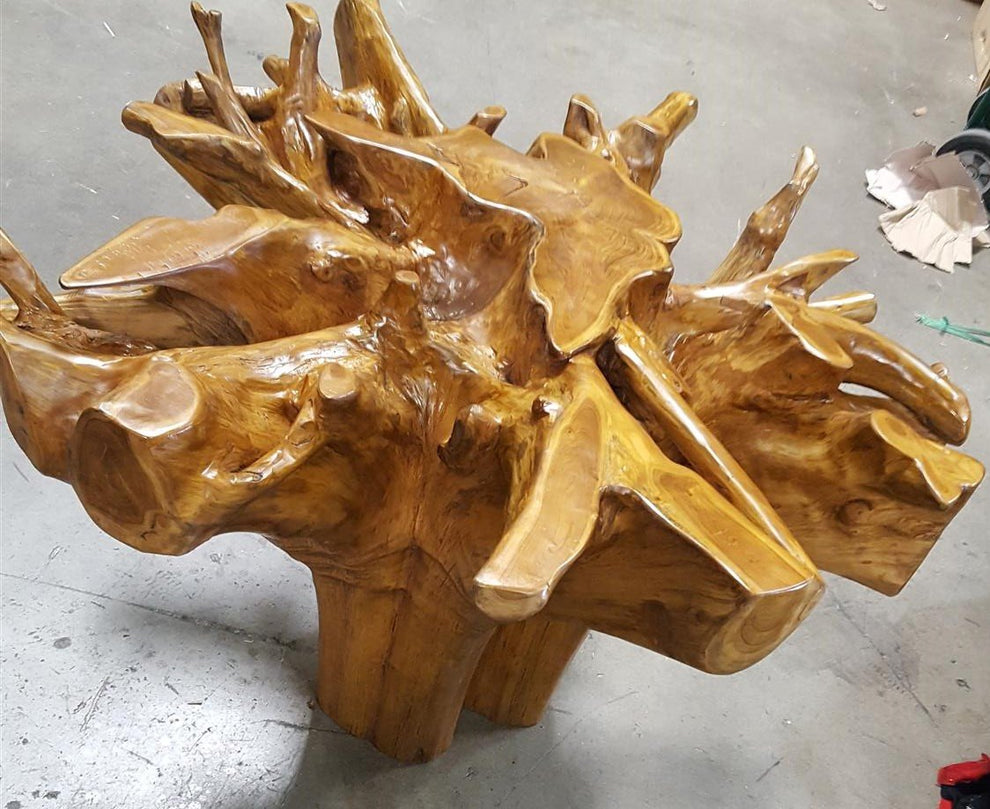 Garden Age Supply Habini Teak Root Dining Table - No glass top | Dining Tables | Modishstore-3