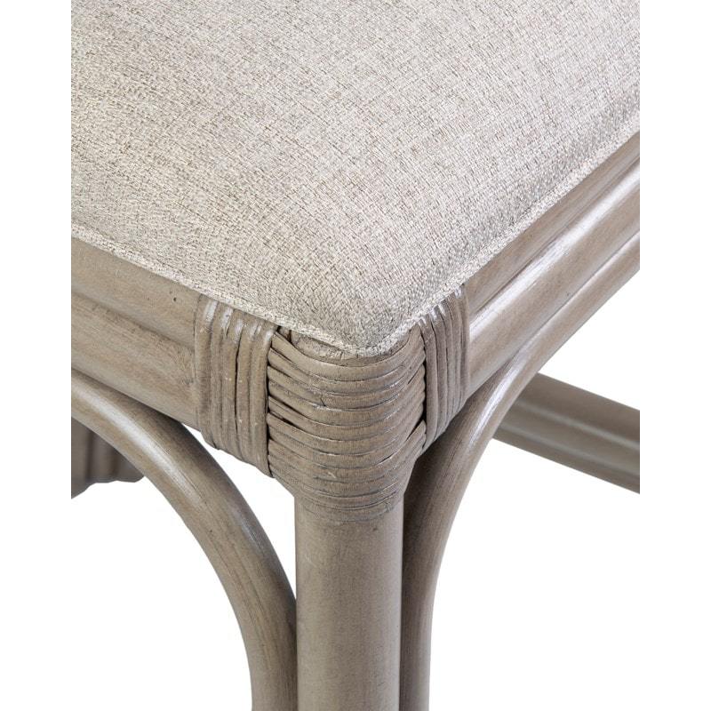 Hampton Chippendale Rattan Barstool by Jeffan in 3 colors White  Grey and sky blue . Barstool made of rattan | Bar Stools | Modishstore - 16