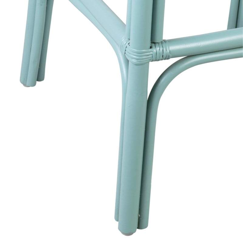 Hampton Chippendale Rattan Barstool by Jeffan in 3 colors White  Grey and sky blue . Barstool made of rattan | Bar Stools | Modishstore - 8