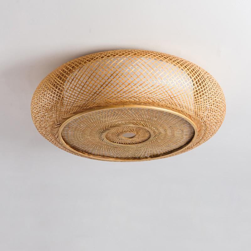 Bamboo Round Ceiling Plafon Lamp | ModishStore | Ceiling Lamps