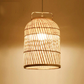 Hand-woven Round Bamboo Wicker Rattan Cage Shade Pendant Light by Artisan Living | Pendant Lamps | 12137PL | Modishstore - 4