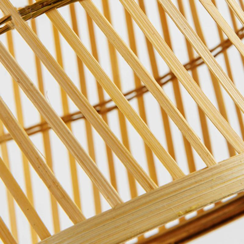 Hand-woven Round Bamboo Wicker Rattan Cage Shade Pendant Light by Artisan Living | Pendant Lamps | 12137PL | Modishstore - 3