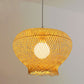 Bamboo Wicker Rattan Nest Shade Pendant Light By Artisan Living-3