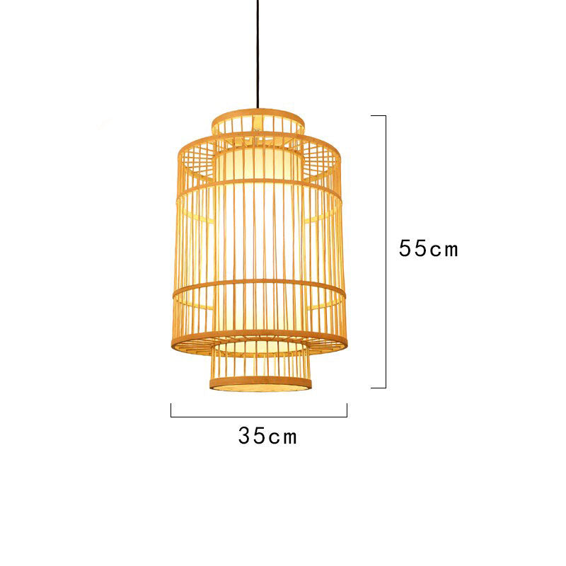 Bamboo Cage Modern Pendant Lamp-5