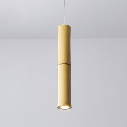 Bamboo Long Tube LED Pendant Light By Artisan Living | ModishStore | Pendant Lamps