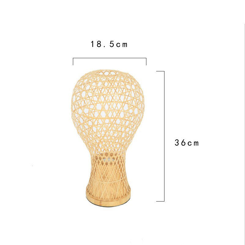 Bamboo Wicker Rattan Nest Table Lamp By Artisan Living-7