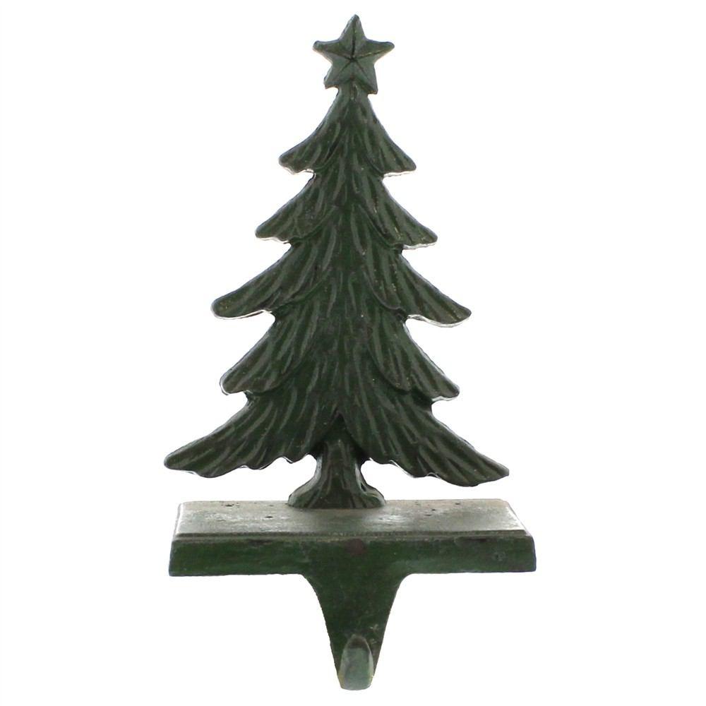 HomArt Christmas Tree Cast Iron Stocking Holder - Antique Green - Set of 4 - Feature Image | Modishstore | Holiday-2