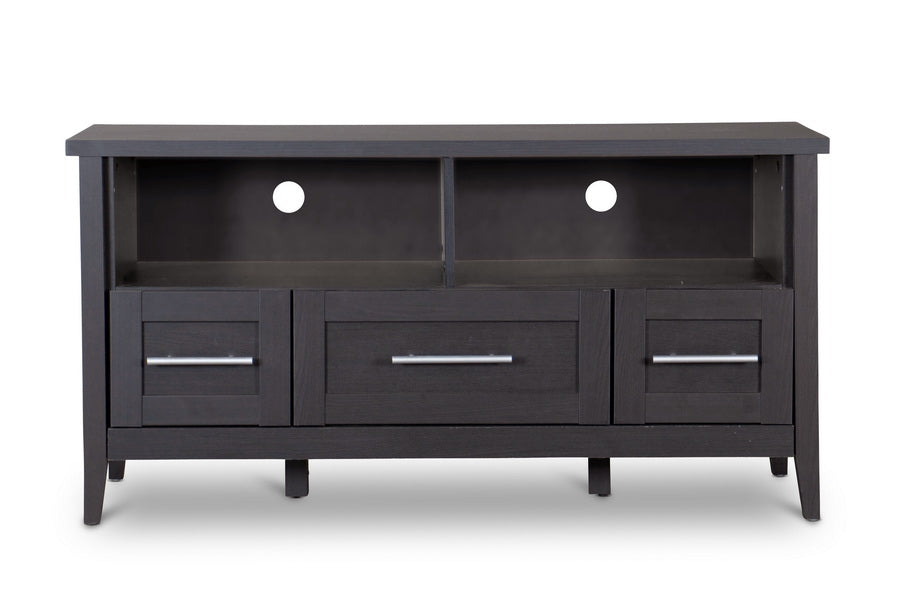 baxton studio espresso tv stand three drawers | Modish Furniture Store-3