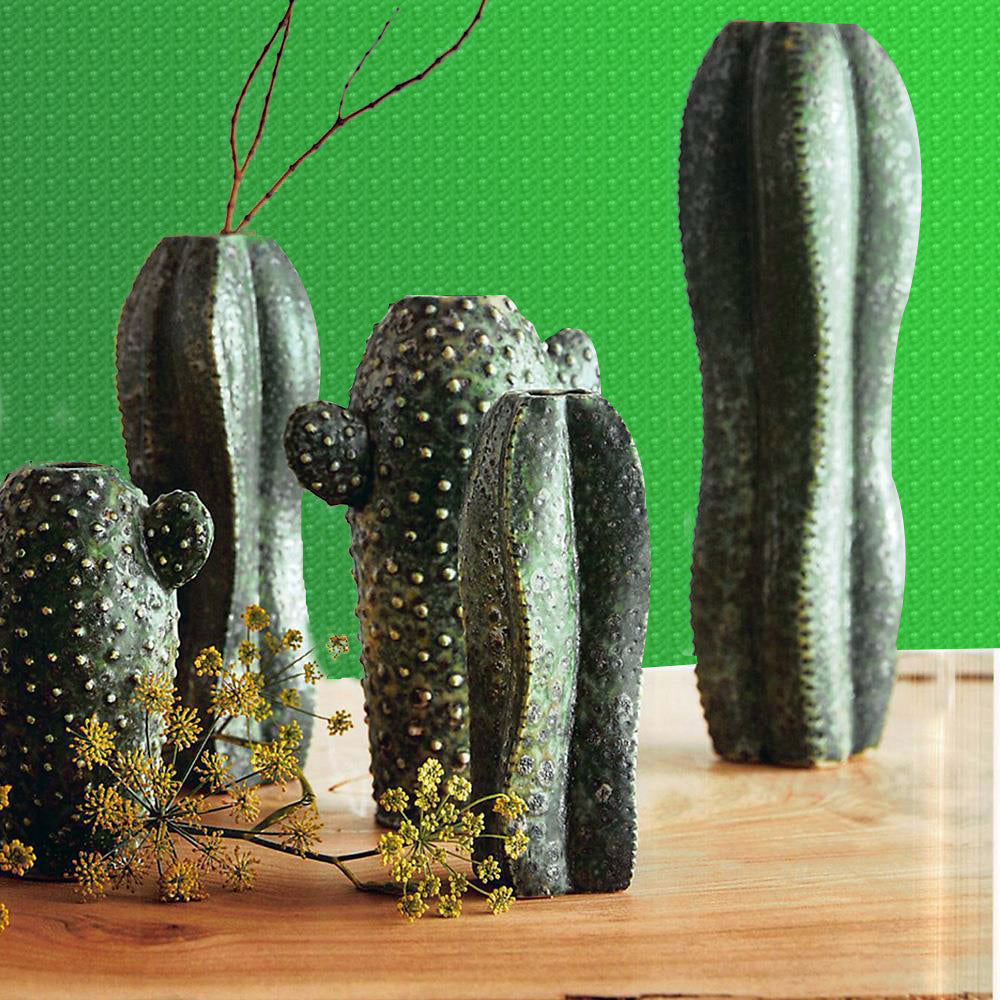 Roost Saguaro & San Pedro Cactus Vase-4