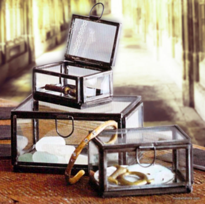 Roost Antique Iron Mirror Boxes Mini - Set of 3-2