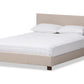 baxton studio elizabeth modern and contemporary beige fabric upholstered panel stitched queen size platform bed | Modish Furniture Store-2