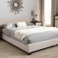 Baxton Studio Elizabeth Modern and Contemporary Beige Fabric Upholstered Panel-Stitched Queen Size Platform Bed | Modishstore | Beds