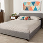 Baxton Studio Elizabeth Modern and Contemporary Grey Fabric Upholstered Panel-Stitched Full Size Platform Bed | Modishstore | Beds