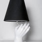 Interior Illusions Plus White & Black Hand Lamp - 20" tall | Sculptures | Modishstore - 2