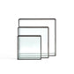 Windows Square Vase W Black Trim In 3 Sizes Set Of 3 By Tozai Home | Vases | Modishstore -2