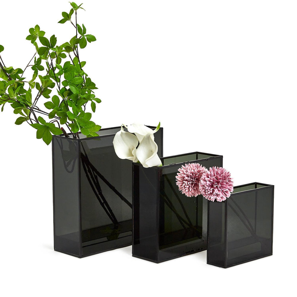Smokewindows Square Vase Set Of 9 By Tozai Home | Vases | Modishstore - 1