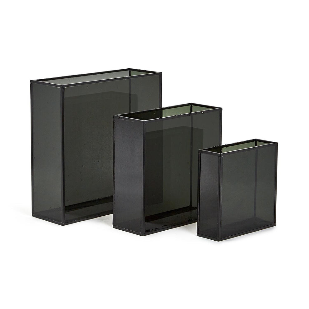 Smokewindows Square Vase Set Of 9 By Tozai Home | Vases | Modishstore - 4