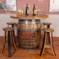 Napa East Wine Barrel Round Top Table Set: Cabinet Base