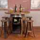 Napa East Wine Barrel Round Top Table Set: Cabinet Base