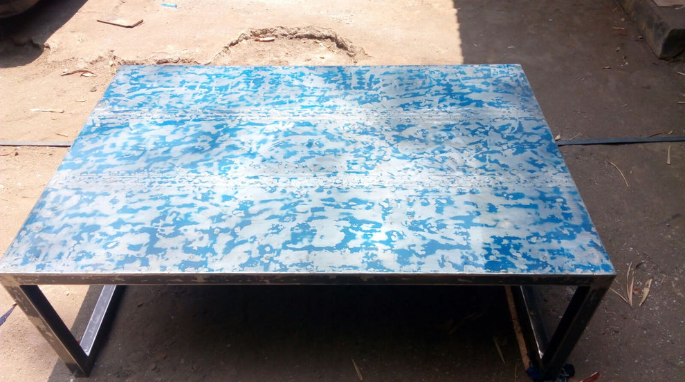 Metal Recycled Oil Drum Coffee Table- Large size- by Artisan Living-4